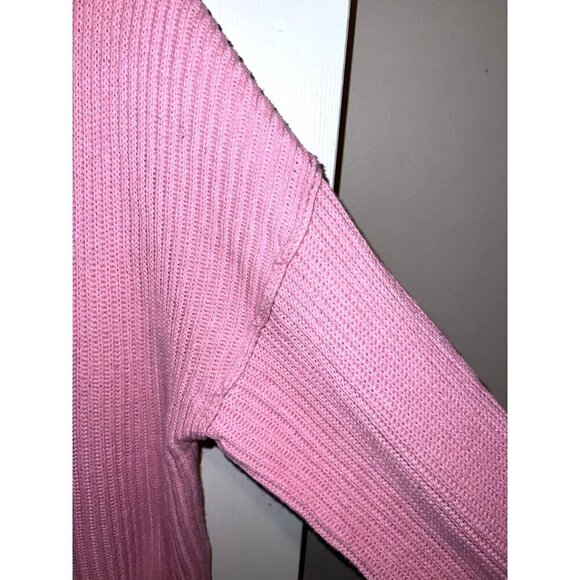 BDG Urban Outfitters Pink Cotton Blend Knit Oversized Cardigan Sweater Sz S - Picture 4 of 13